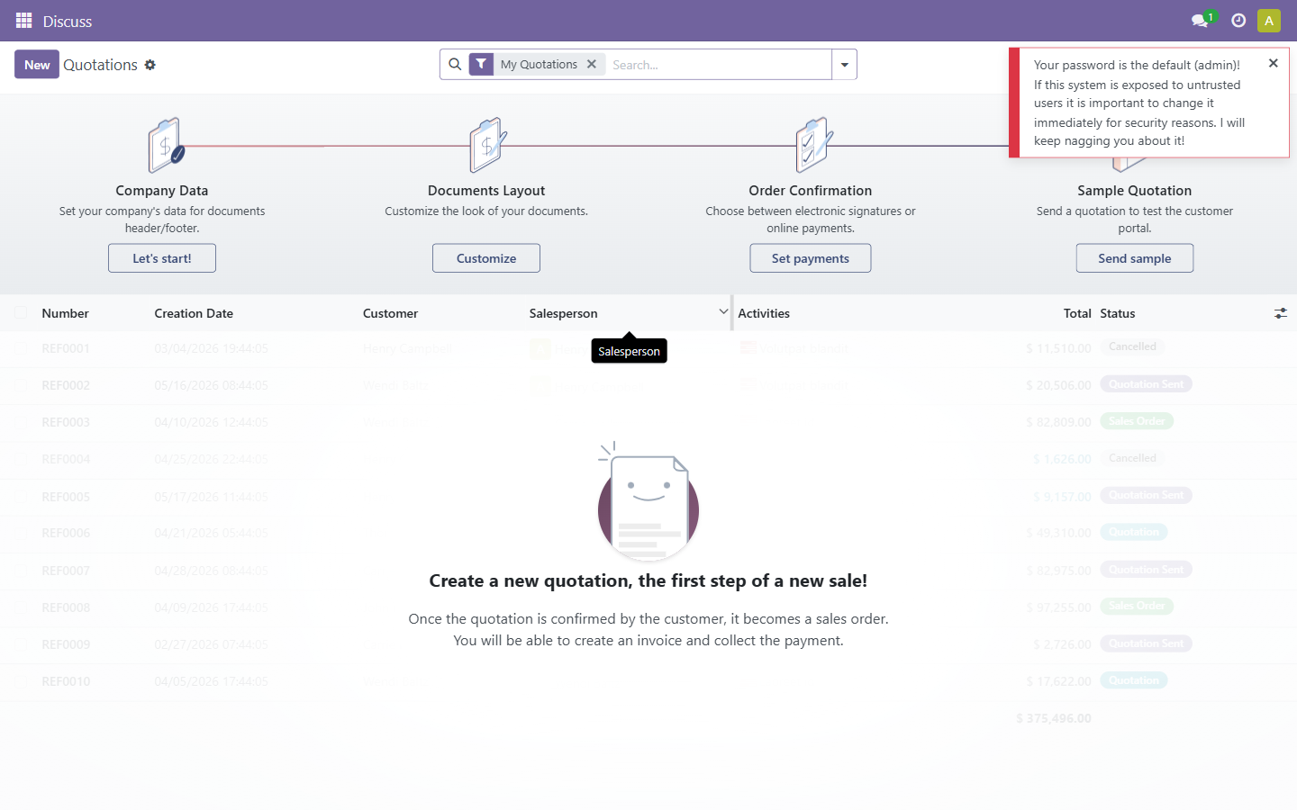 TICIAN inside Odoo Sales